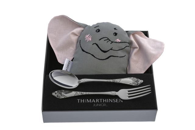 EMBOSSED ROSE My Babtism spoon and fork, gift set