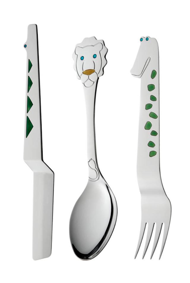 SAFARI GIFTSET<br>Snake knife, Lion spoon and Crocodille fork
