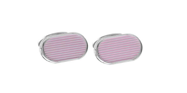 SILVER CUFFLINKS<br>Enamel, pink