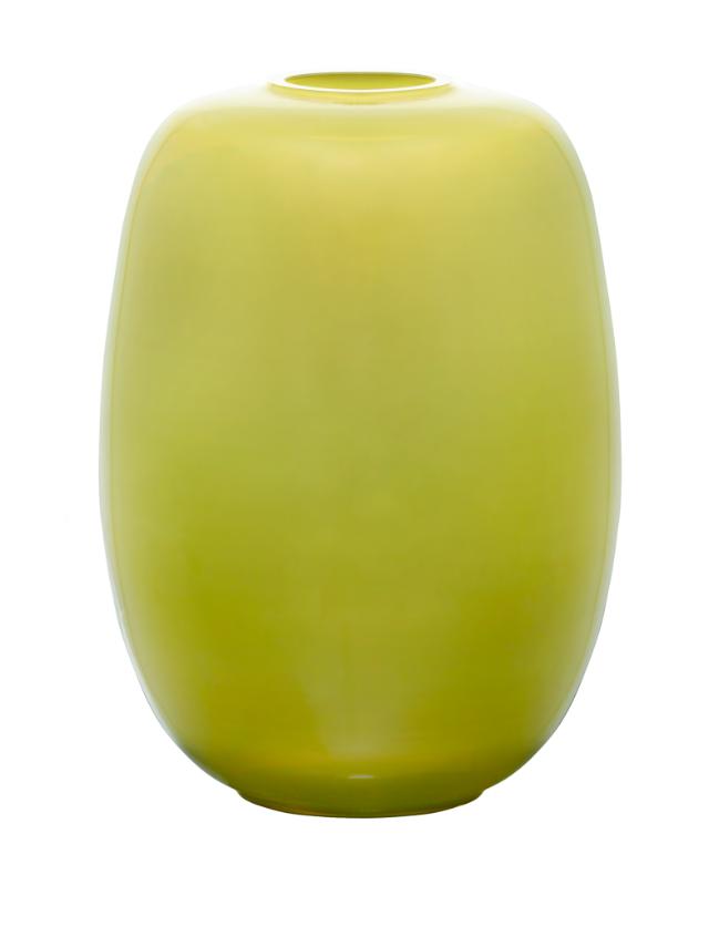 DEW Vase, forest green crystal