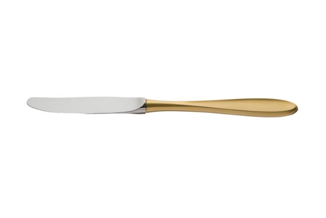 OSEBERG Dinner knife,gold plated matte