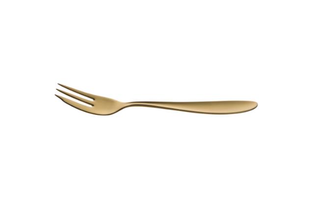 OSEBERG Cake fork,gold plated matte