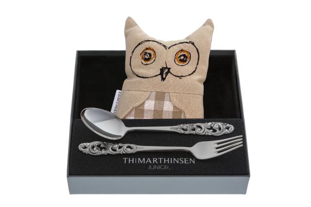 TELEMARK SILVER My Baptism spoon and fork, gift set