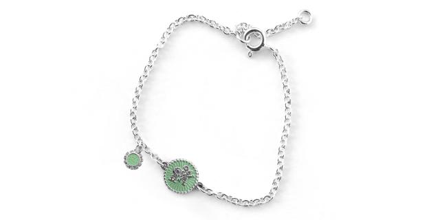 WONDERLAND<br>Bracelet with flower, apple green