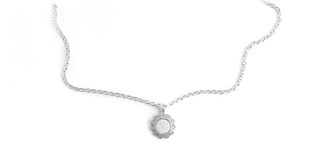 WONDERFLOWER<br>Necklace 2 mm, shiny white