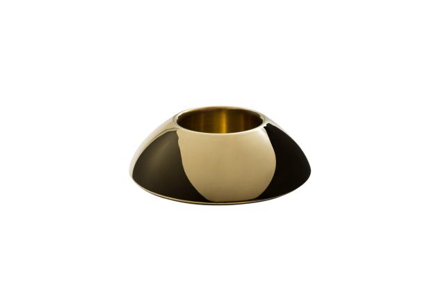NEW MOTION
<br>
Tealight holder, gold plated