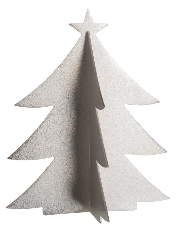 CHRISTMAS TREE  Brushed silverplated