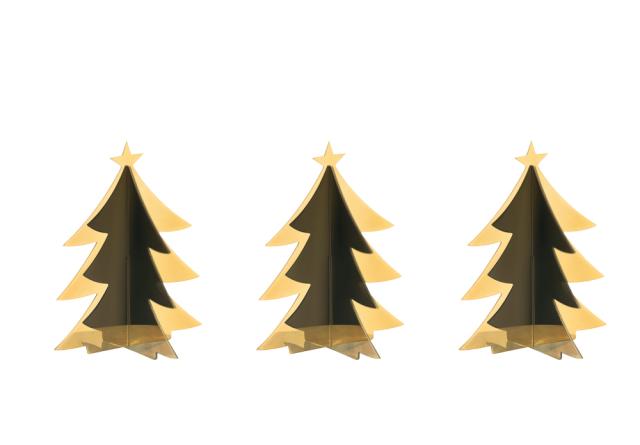 CHRISTMAS TREE Brass
<br>
3 pcs
