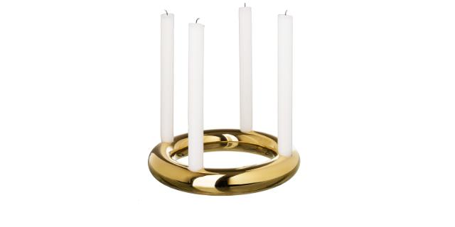 AURA Candle holder,
brass, 4-candles