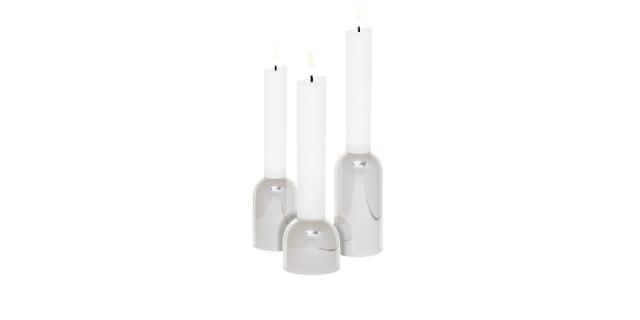 AURA candle holder silverplated brass, 3 pcs
