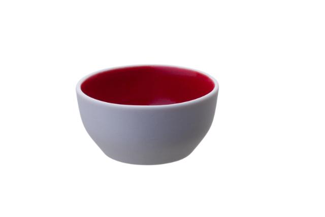 HANDMADE SPICE AND HERB POT
White and red